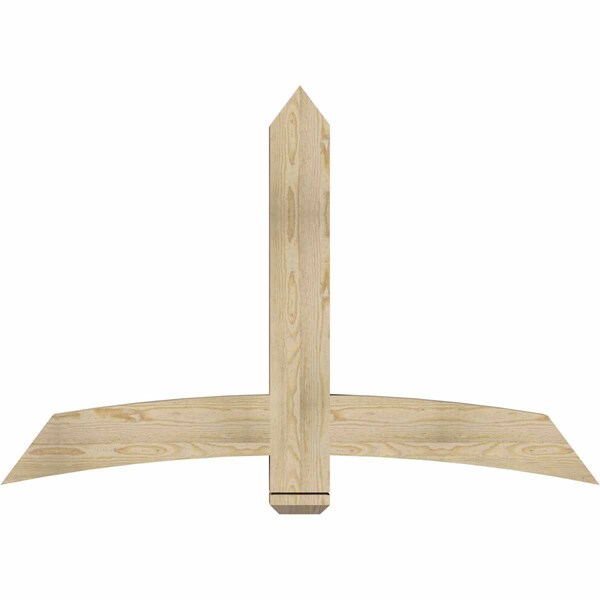 Ekena Millwork Bellingham Rough Sawn Timber Gable Bracket, Douglas Fir, 60"W x 40"H x 4"D x 6"F, 16/12 Pitch GBW060X40X0406BEL00RDF - main